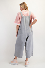 Load image into Gallery viewer, Light Wash Distressed Denim Overalls

