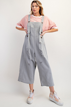 Load image into Gallery viewer, Light Wash Distressed Denim Overalls
