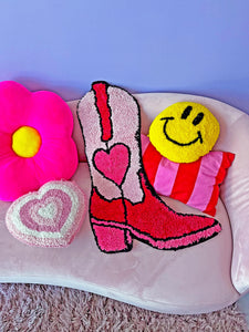 Pink Western Cowboy Boot Rug