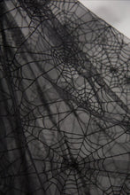 Load image into Gallery viewer, Octavia&#39;s Web Flocked Spiderweb Party Dress
