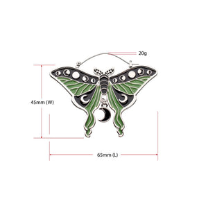 Moth Enamel Plug Hoops