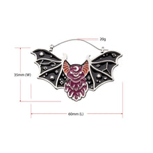 Load image into Gallery viewer, Bat Enamel Plug Hoops
