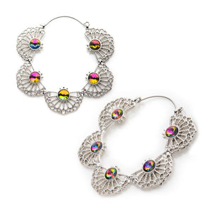 Filigree Fab Plug Hoops
