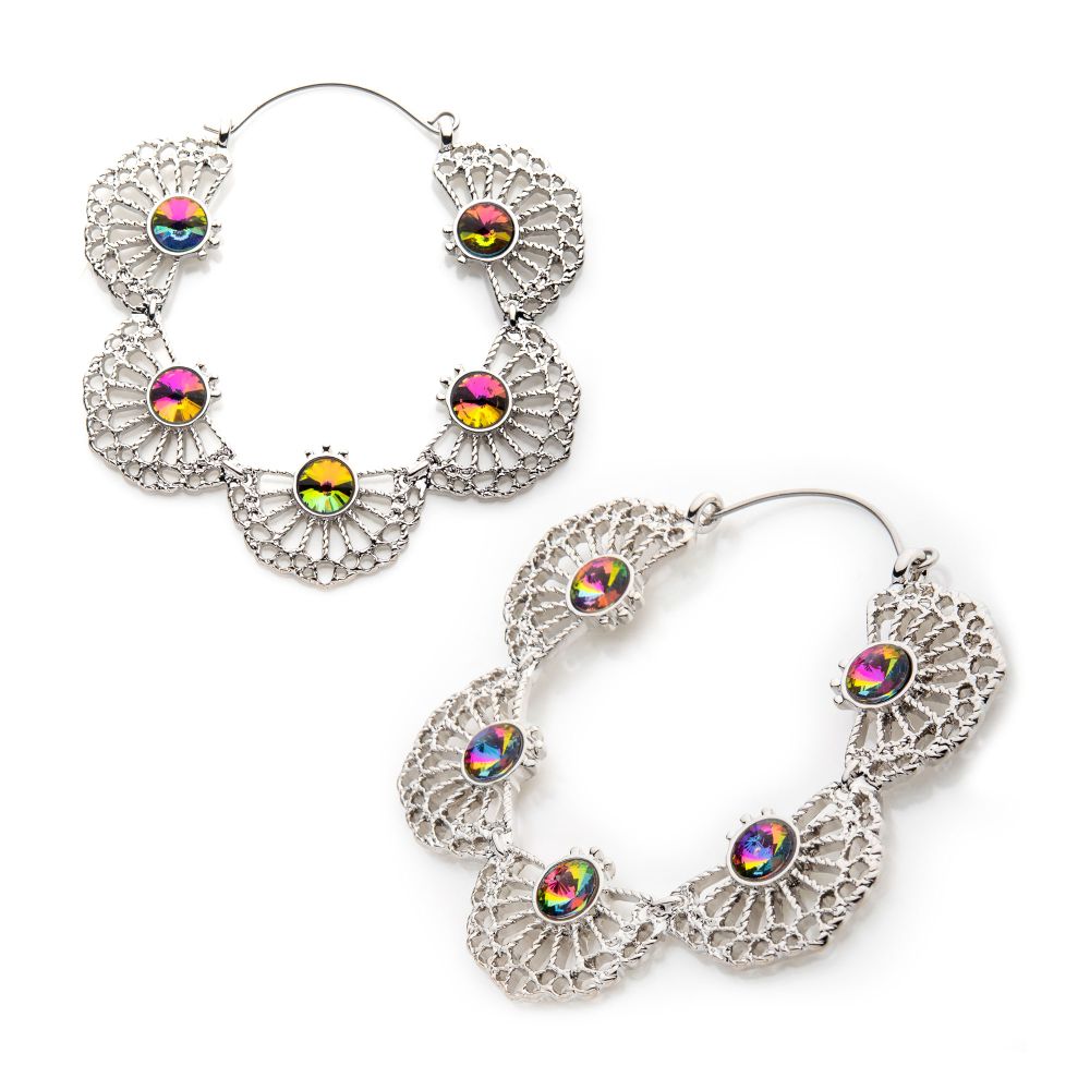 Filigree Fab Plug Hoops