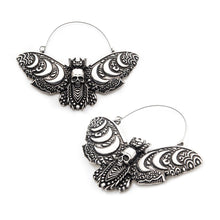 Load image into Gallery viewer, Delicate Death Moth Plug Hoops

