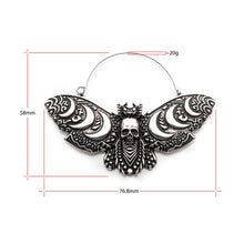 Load image into Gallery viewer, Delicate Death Moth Plug Hoops
