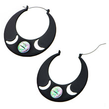 Load image into Gallery viewer, Minimalist Moon Plug Hoops
