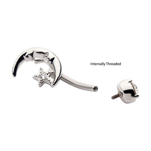 Man In The Moon and Dangling Star Belly Ring