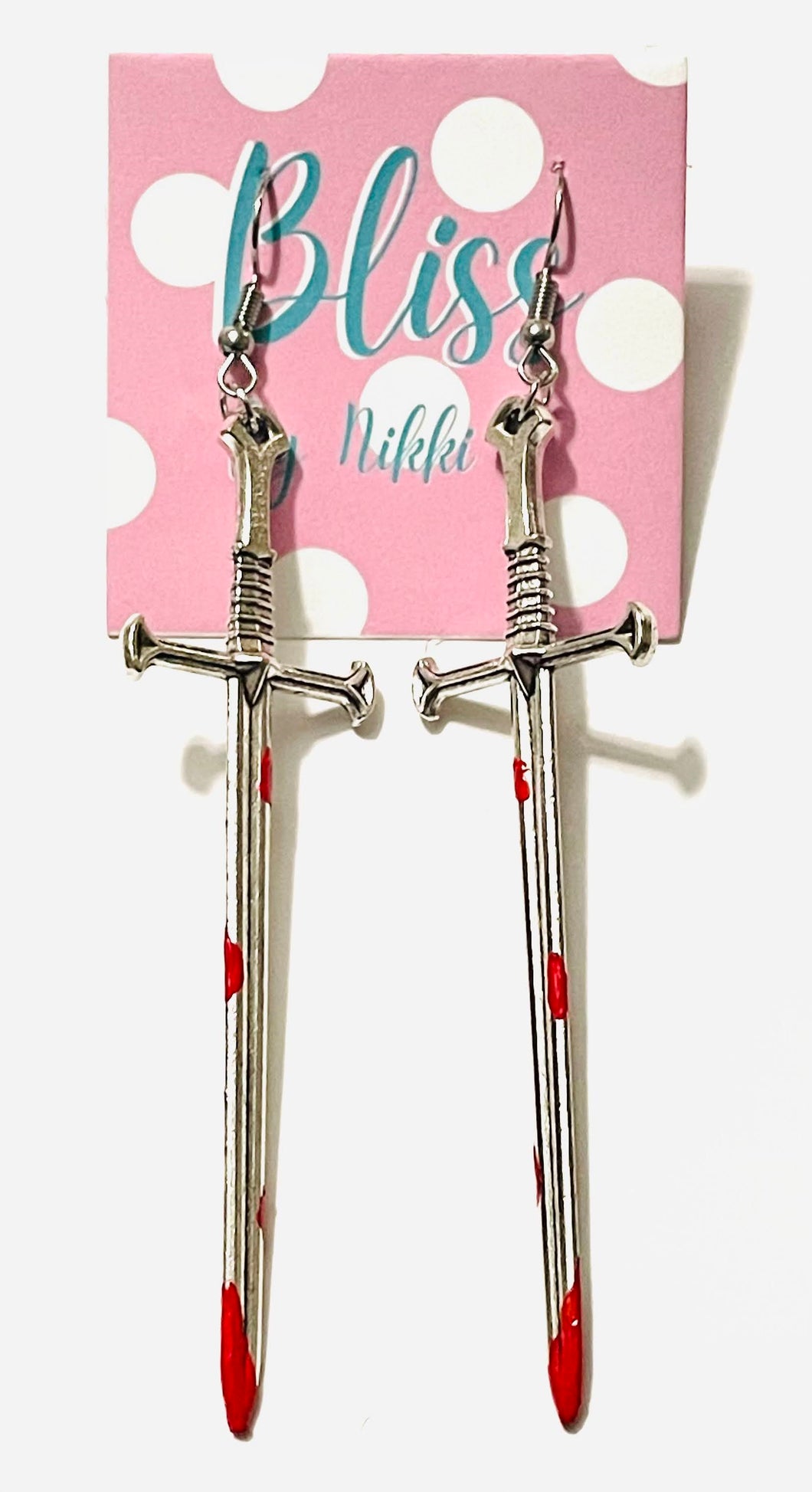 Bloody Sword Statement Earrings