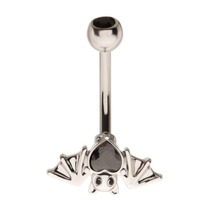 Hanging Heart Bat Belly Ring