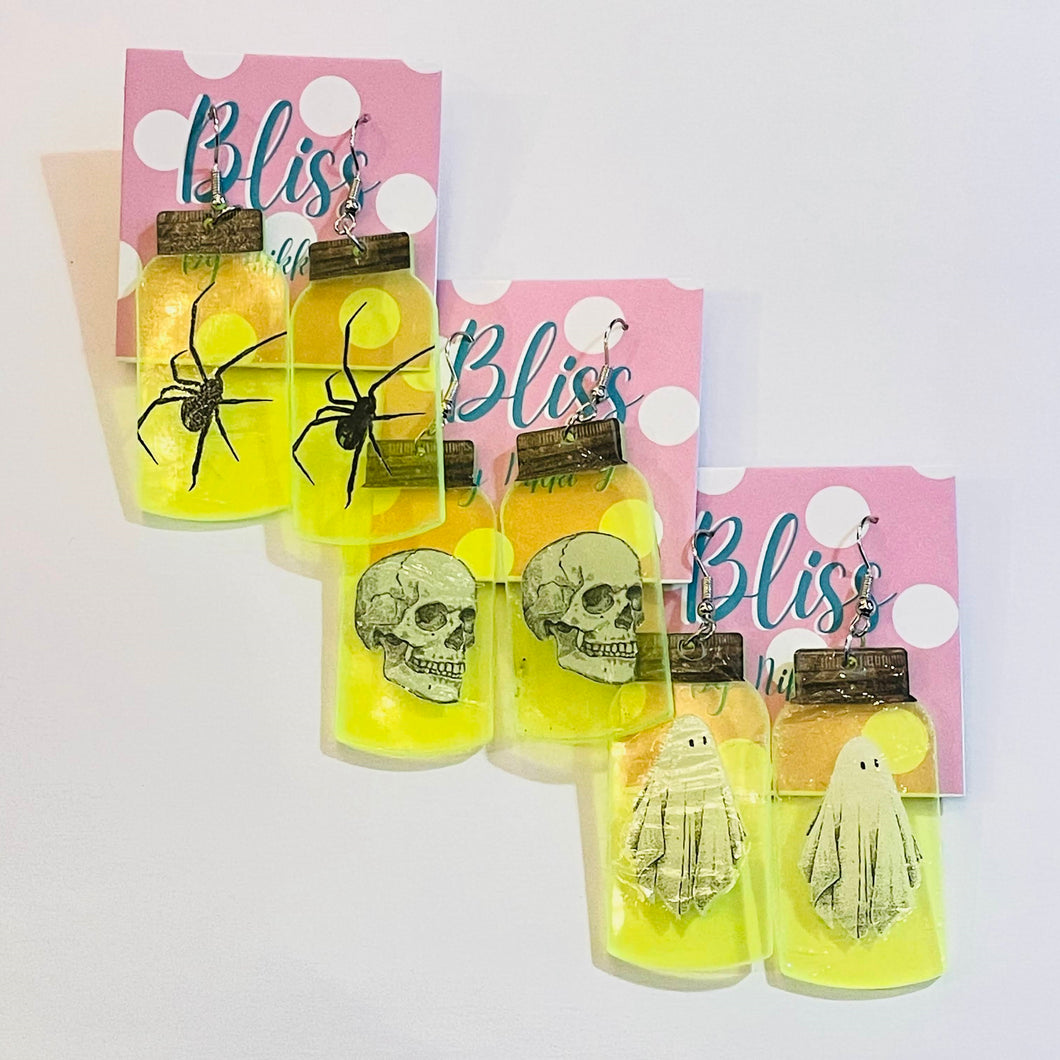 Spooky Neon Jars Statement Earrings- More Styles Available!