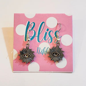 Rayed Eye Charm Earrings