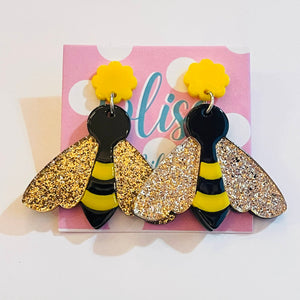 Wasp Acrylic Statement Earrings