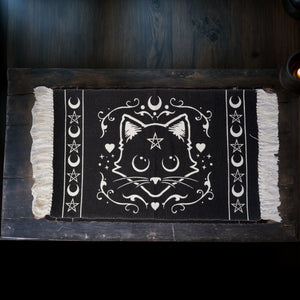 Purrrect Cat Woven Rug