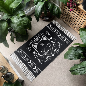 Purrrect Cat Woven Rug