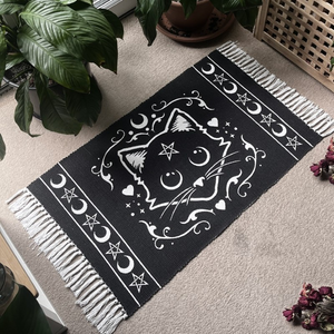 Purrrect Cat Woven Rug