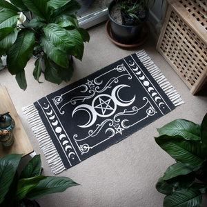 Triple Moon Woven Rug