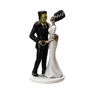 Frankenstein and Bride Heart Hands Statuette