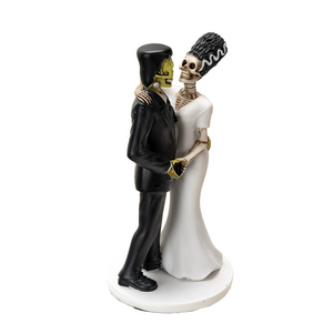 Frankenstein and Bride Heart Hands Statuette