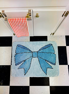 Blue Baby Bow Rug