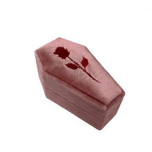 Load image into Gallery viewer, Lovers Revenge Pink Coffin Ring Holder Jewelry Box
