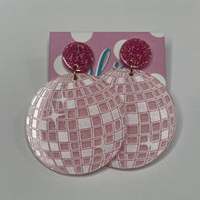 Load image into Gallery viewer, Shiny Disco Ball Acrylic Statement Earrings- More Styles Available!
