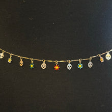 Load image into Gallery viewer, Mini Skulls amd Flowers Waist Chain Belt
