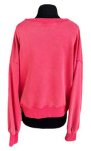 Load image into Gallery viewer, Pink Oversize V-Neck Cut Out Rib Band Sweater
