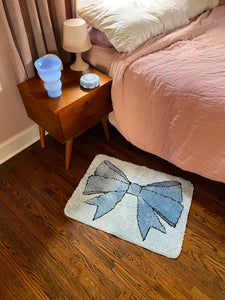 Blue Baby Bow Rug