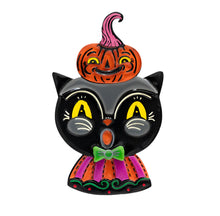 Load image into Gallery viewer, Black Cat Celebrations Brooch
