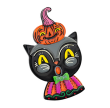 Load image into Gallery viewer, Black Cat Celebrations Brooch
