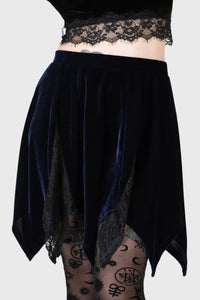 Lester Velvet and Lace Petal Mini Skirt