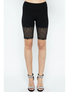 Lace Edge Biker Shorts