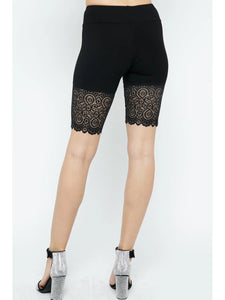 Lace Edge Biker Shorts