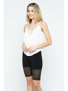 Lace Edge Biker Shorts