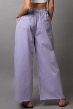 Load image into Gallery viewer, Lavender Distressed Denim Wide Leg Pants
