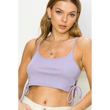 Load image into Gallery viewer, Lavender Tie Side Detail Sleeveless Crop Top
