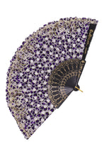 Load image into Gallery viewer, Leopard Floral Glitter Hand Fan- More Styles Available!
