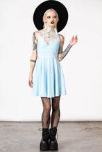 Load image into Gallery viewer, Magica Pastel Blue Skater Dress
