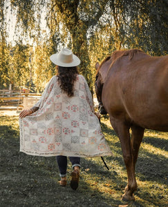 Love Story Heart Print Bamboo Kimono