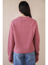 Load image into Gallery viewer, Mauve Knit Heart Button Down Knit Cardigan
