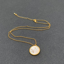 Load image into Gallery viewer, Moon and Stars Inlaid Shell Necklace
