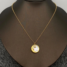 Load image into Gallery viewer, Moon and Stars Inlaid Shell Necklace
