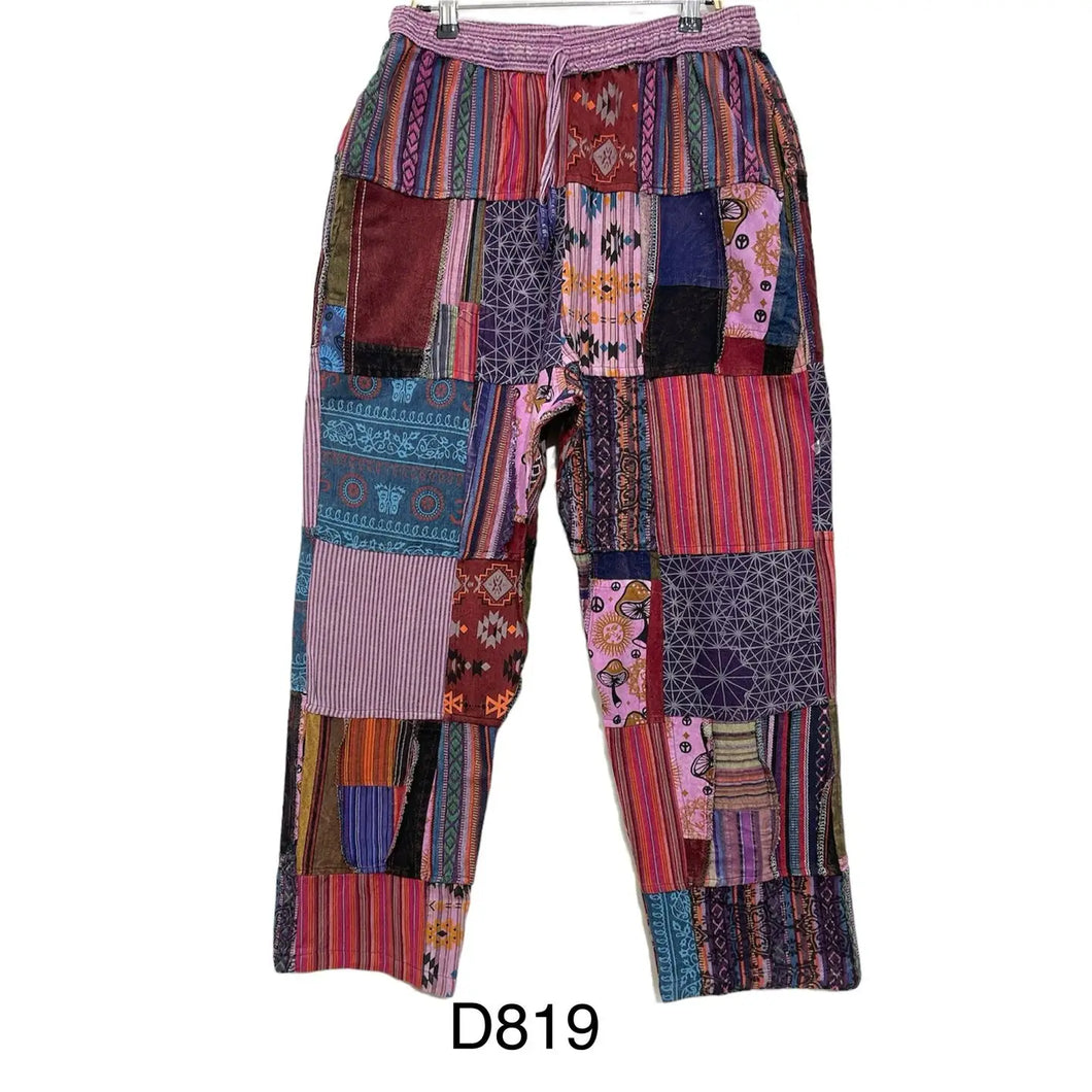 Patchwork Mushroom Groovy Cargo Pants