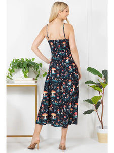 Garden of Mushrooms Cami Maxi Dress