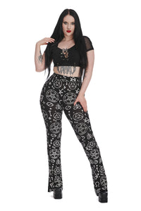 Occult Symbol Flare Trousers
