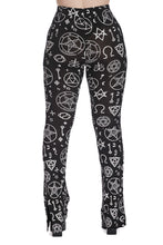 Load image into Gallery viewer, Occult Symbol Flare Trousers
