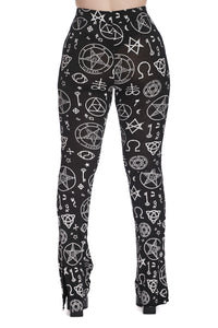 Occult Symbol Flare Trousers