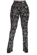 Load image into Gallery viewer, Occult Symbol Flare Trousers

