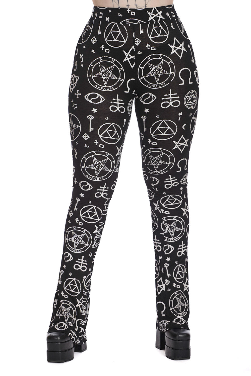 Occult Symbol Flare Trousers